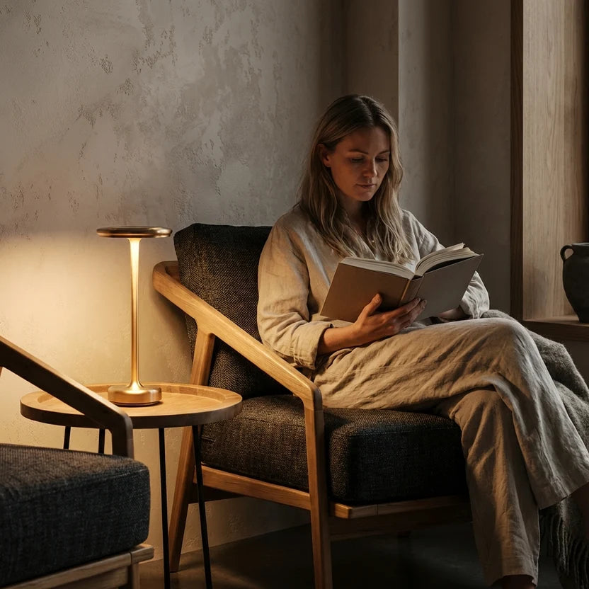 Copenhagen-pöytävalaisin – Langaton ja Ladattava